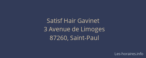 Satisf Hair Gavinet