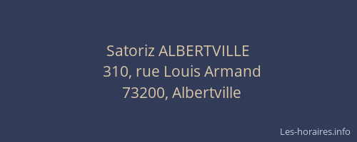 Satoriz ALBERTVILLE