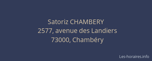 Satoriz CHAMBERY