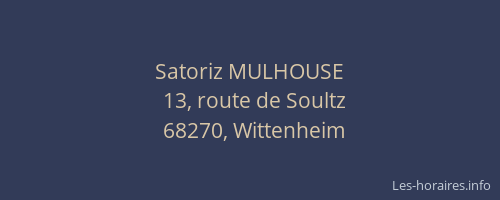 Satoriz MULHOUSE