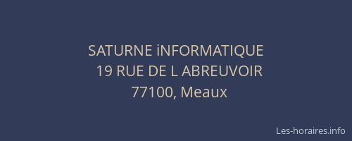SATURNE iNFORMATIQUE