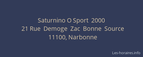 Saturnino O Sport  2000