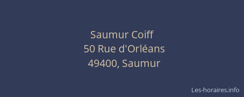 Saumur Coiff
