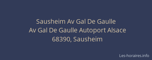 Sausheim Av Gal De Gaulle