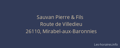 Sauvan Pierre & Fils