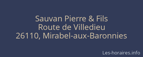 Sauvan Pierre & Fils