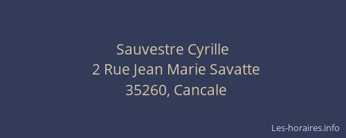 Sauvestre Cyrille