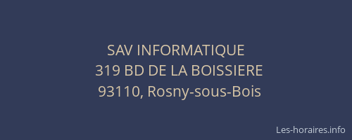 SAV INFORMATIQUE