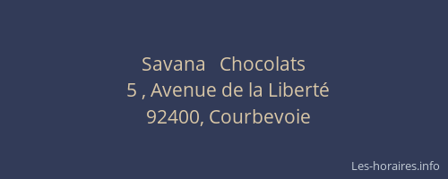 Savana   Chocolats