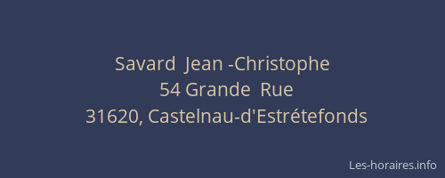 Savard  Jean -Christophe