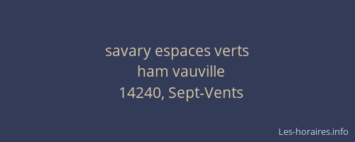 savary espaces verts