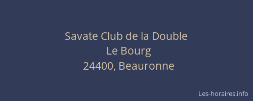 Savate Club de la Double