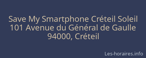 Save My Smartphone Créteil Soleil