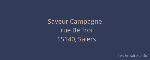 Saveur Campagne