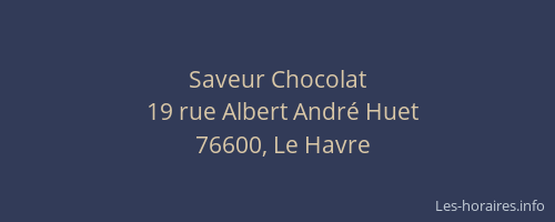 Saveur Chocolat