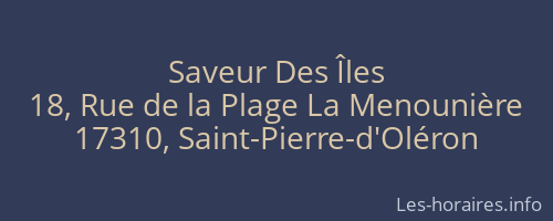 Saveur Des Îles