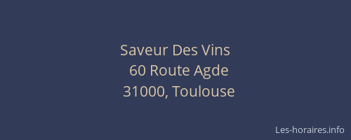 Saveur Des Vins