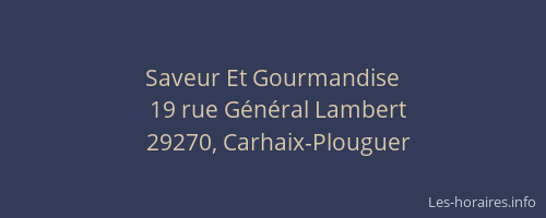 Saveur Et Gourmandise