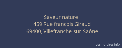 Saveur nature