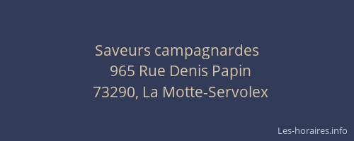 Saveurs campagnardes