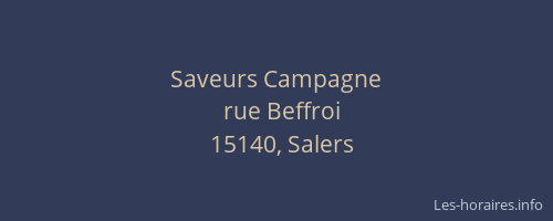 Saveurs Campagne