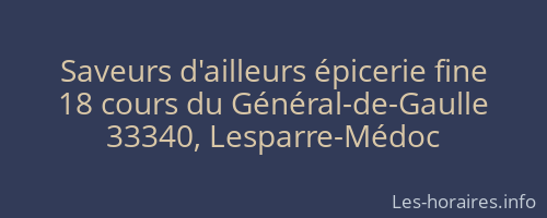 Saveurs d'ailleurs épicerie fine