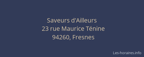 Saveurs d'Ailleurs