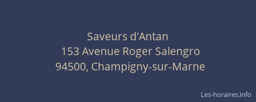 Saveurs d'Antan
