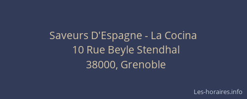 Saveurs D'Espagne - La Cocina