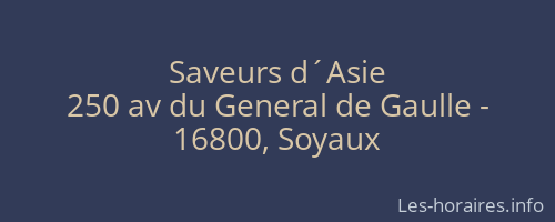 Saveurs d&acute;Asie
