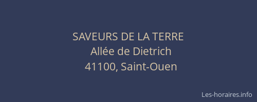 SAVEURS DE LA TERRE