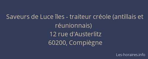 Saveurs de Luce îles - traiteur créole (antillais et réunionnais)
