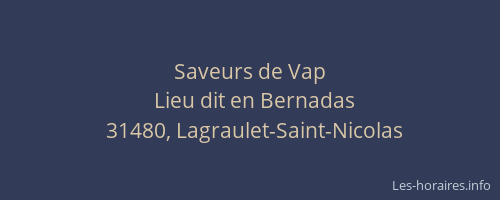 Saveurs de Vap
