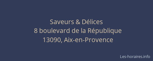 Saveurs & Délices