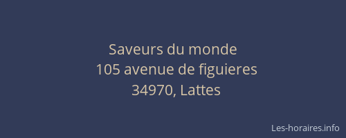 Saveurs du monde