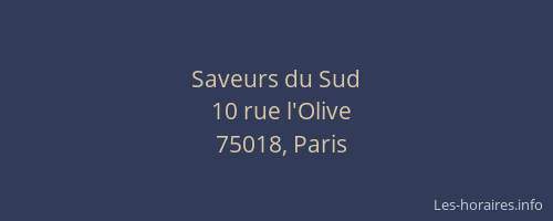 Saveurs du Sud