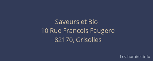 Saveurs et Bio