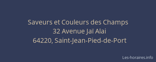 Saveurs et Couleurs des Champs