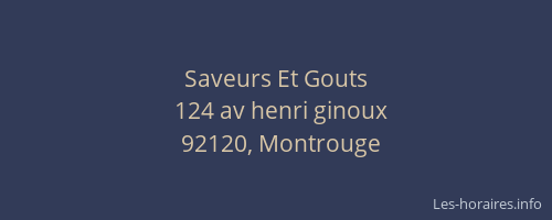 Saveurs Et Gouts