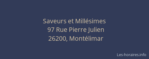 Saveurs et Millésimes
