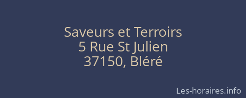 Saveurs et Terroirs