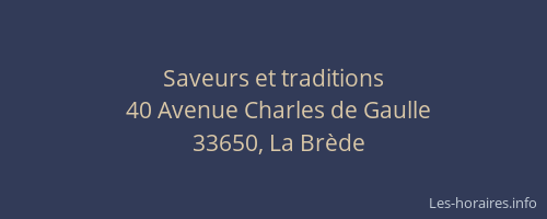 Saveurs et traditions