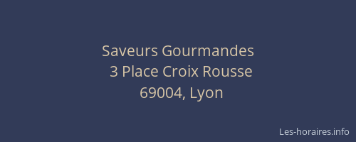 Saveurs Gourmandes