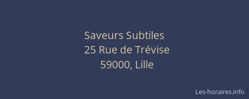 Saveurs Subtiles
