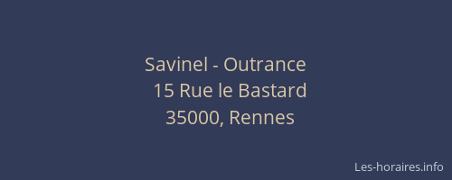 Savinel - Outrance