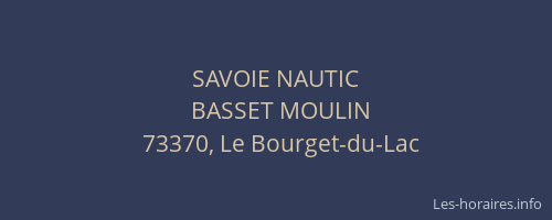 SAVOIE NAUTIC