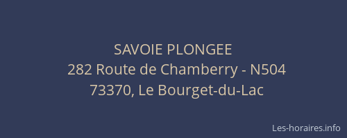 SAVOIE PLONGEE