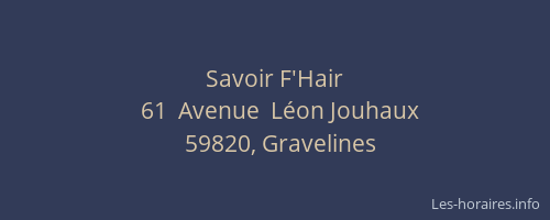 Savoir F'Hair