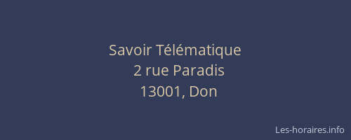 Savoir Télématique