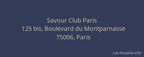 Savour Club Paris